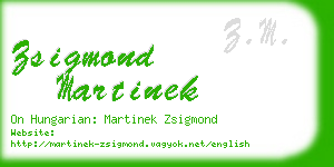 zsigmond martinek business card